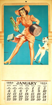 Elvgren, calendrier 1953
