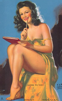 Notes to you! Carte postale Mutoscope de Earl Moran